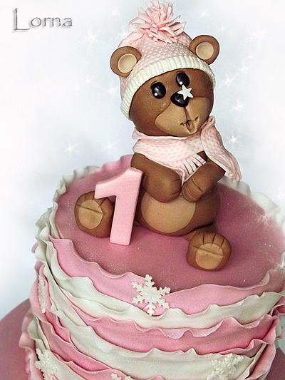 Teddy bear for little girl - Cake by Lorna