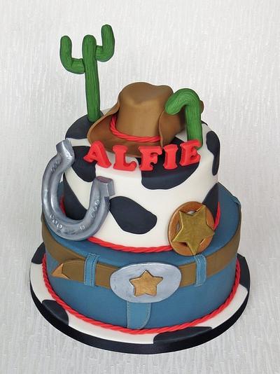 2 Tier Cowboy Cake - Cake by Pam 