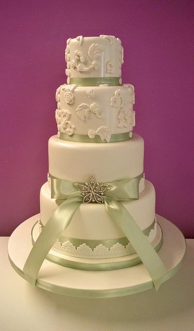 4 Tier Wedding Cake - Cake by Hayley-Jane's Cakes