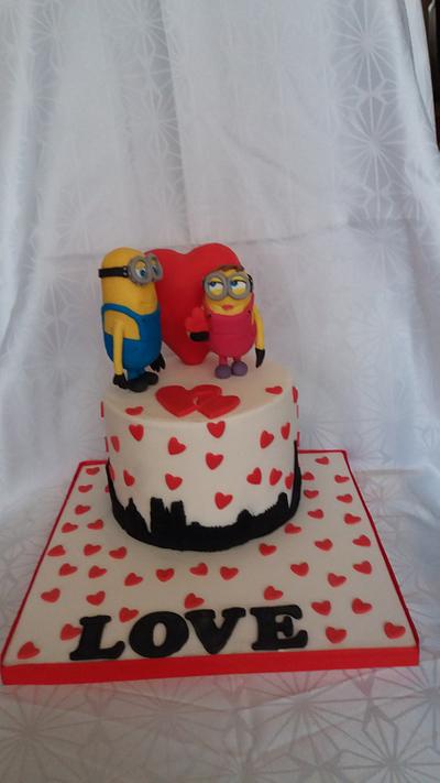 Minions in love ❤ - Cake by Petra