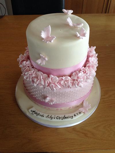 Beautiful christening cake - Cake by Amy Archibald
