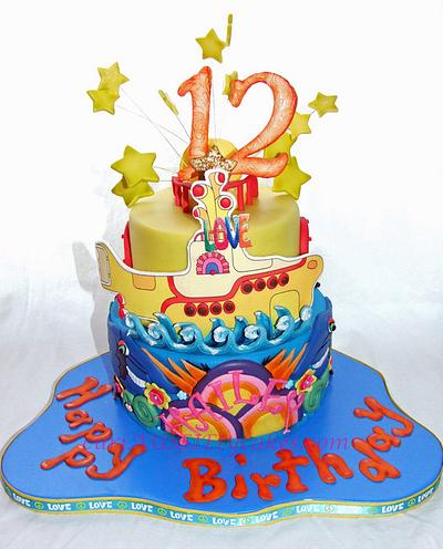 Beatles "yellow submarine" cake - Cake by CuriAUSSIEty  Cakes