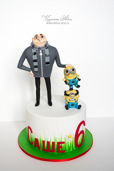 Gru and minions cake - Cake by Alina Vaganova