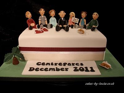 Gumpaste family celebration cake - Cake by Louise Jackson Cake Design