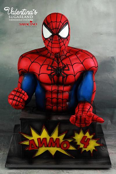 Spiderman Bust Cake  - Cake by Valentina's Sugarland