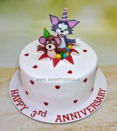Tom and Jerry cake for anniversary - Cake by Sweet Mantra Homemade Customized Cakes Pune