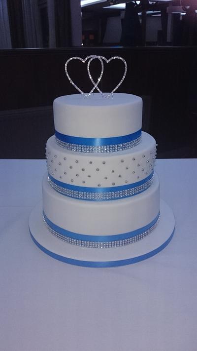 Royal Blue Wedding Cake  - Cake by Susie Gillespie 