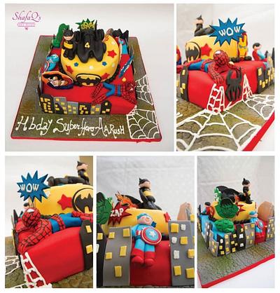 Super Hero cake  - Cake by Shafaq's Bake House