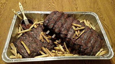 Ribs and Fries - Cake by Bella Noche Cakes
