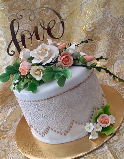 LOVE-ly Wedding Shower - Cake by Susan Russell
