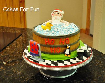 Hot Tub Santa - Cake by Cakes For Fun