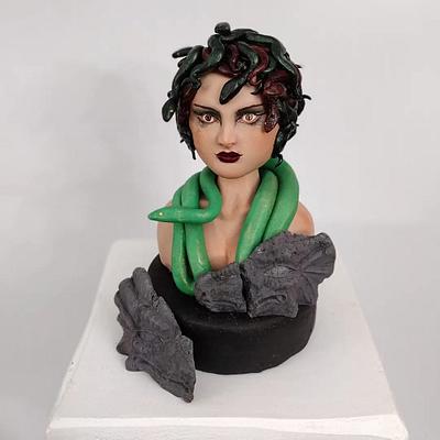 Medusa Bust - Cake by Cup N Cakes a la C'ART by Karen
