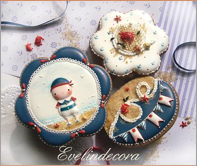 Sailor cookies  - Cake by Evelindecora