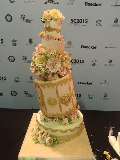 Wedding Cake - Gold Medal Winner SC2015 - Salon Culinaire - Cake by Caramel Doha
