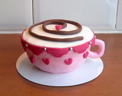 coffee cup mini cake - Cake by Karin
