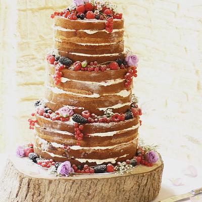 Naked wedding cake  - Cake by Cherish Cakes by Katherine Edwards
