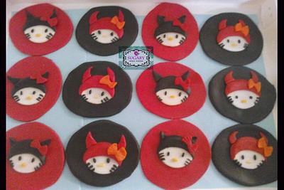 hello kitty halloween cupcake toppers - Cake by SUGARScakecupcakes