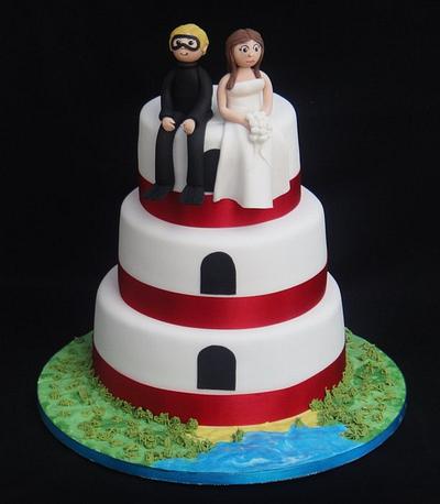 Light House Wedding Cake - Cake by Ceri Badham