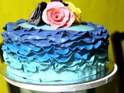 blue cake - Cake by anneportia