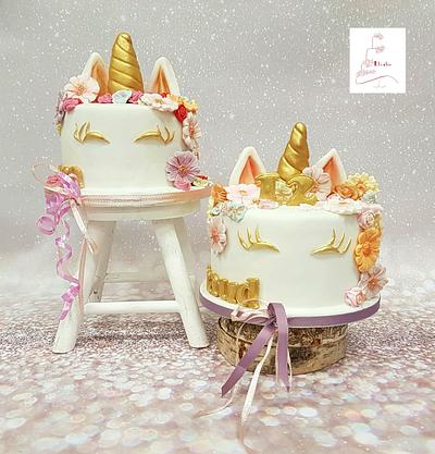 Sisters: unicorn cakes - Cake by Judith-JEtaarten