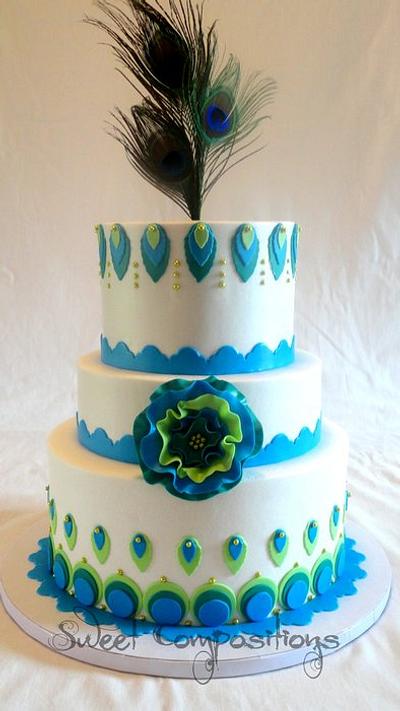 Hint of Peacock - Cake by Sweet Compositions