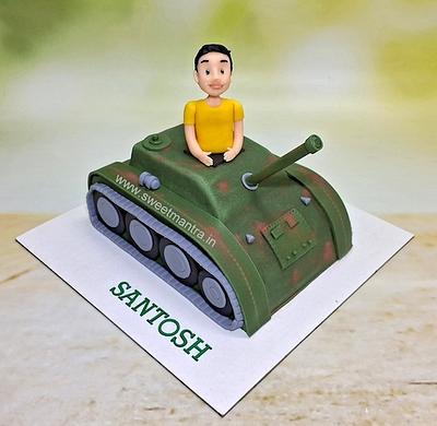 Army tank cake for defence supplier - Cake by Sweet Mantra Homemade Customized Cakes Pune