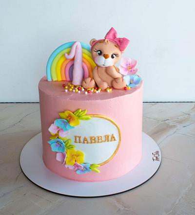 Cake with teddy bear - Cake by TortIva