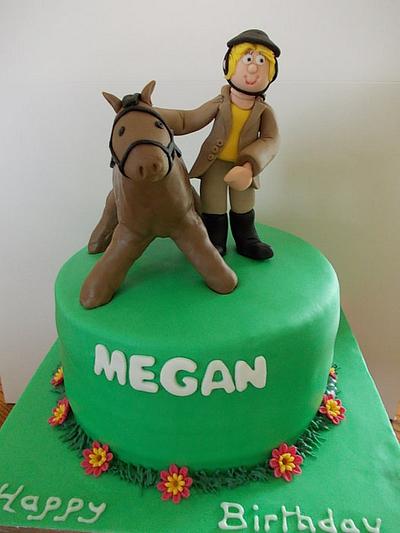 Horse and rider Birthday Cake - Cake by David Mason