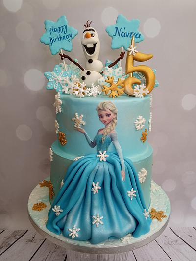 Elsa and olaf - Cake by Evdokia Tzalla