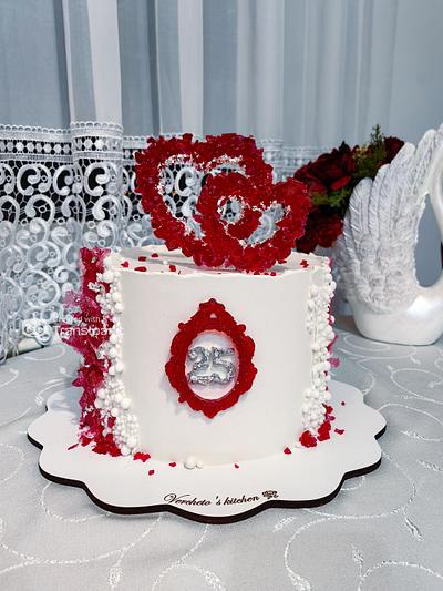 25th anniversary wedding cake - Cake by Vyara Blagoeva 