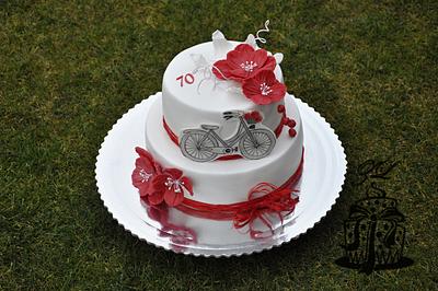 Birthday bike cake - Cake by ZuzkaL