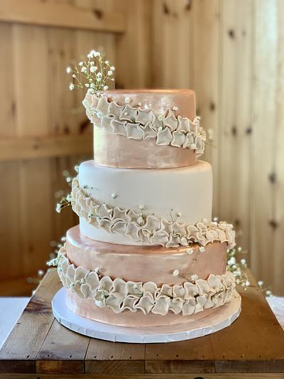 Rose Gold Wedding Cake - Cake by Brandy-The Icing & The Cake