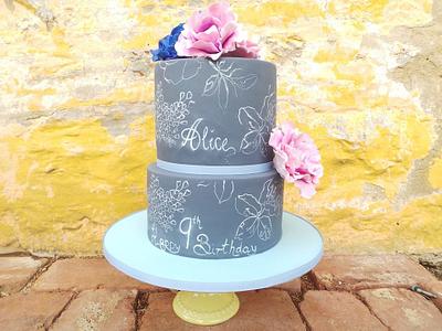 Chalkboard Cake for Alice - Cake by Sweet Bea's