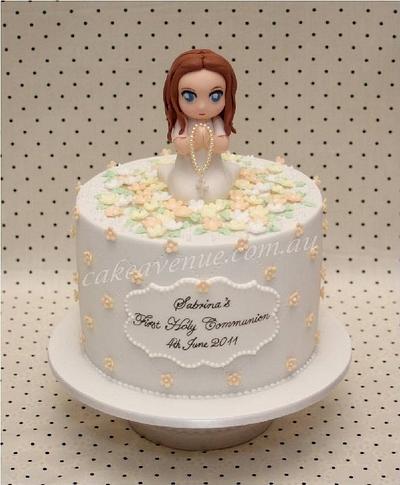 Girl's Communion Cake - Cake by CakeAvenue