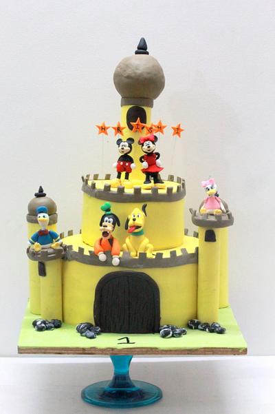 Mickey Mouse Castle - Cake by Midnight Kakery