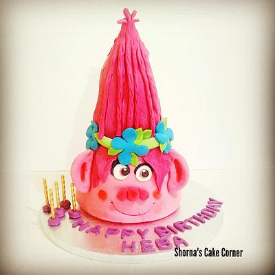 Poppy troll cake  - Cake by Shorna's Cake Corner