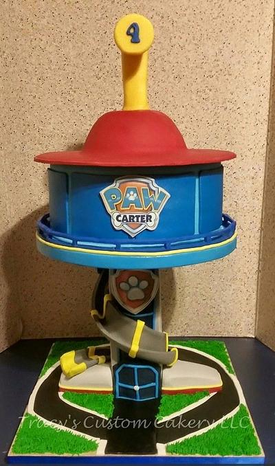 Paw Patrol Lookout Tower - Cake by Tracy's Custom Cakery LLC