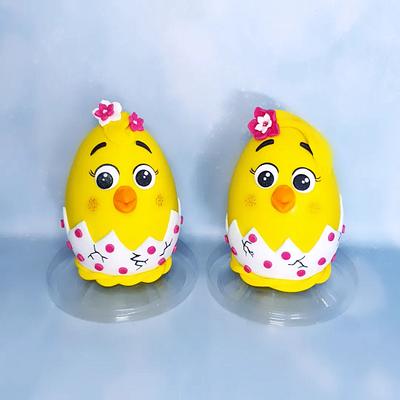 chick easter chocolate eggs  - Cake by Joan Sweet butterfly 