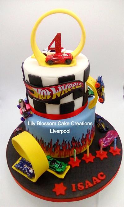 Hot Wheels 4th Birthday Cake - Cake by Lily Blossom Cake Creations