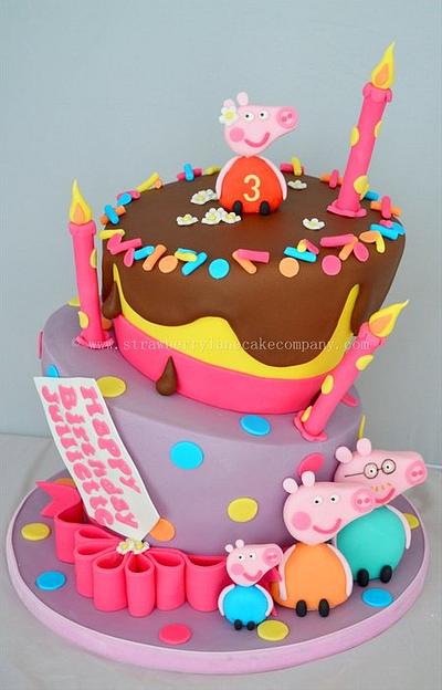 Peppa Pig and Family - Cake by Strawberry Lane Cake Company
