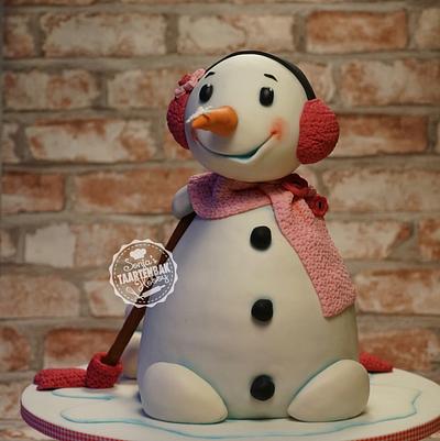 cute snowman... - Cake by sonjashobbybaking