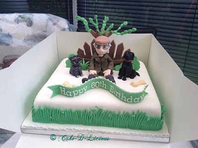 One man and his dogs 60th birthday - Cake by Sweet Lakes Cakes