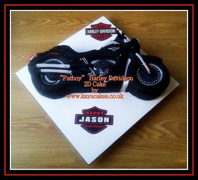Harley Davidson "Fatboy" Motorcycle - Cake by Kays Cakes