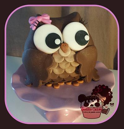 OWL cake topper!! - Cake by Bonito Cakes "Arte q se puede comer"