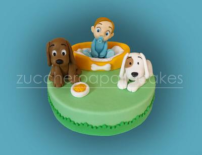 Baby and Dogs - Cake by Sara Luvarà - Zucchero a Palla Cakes