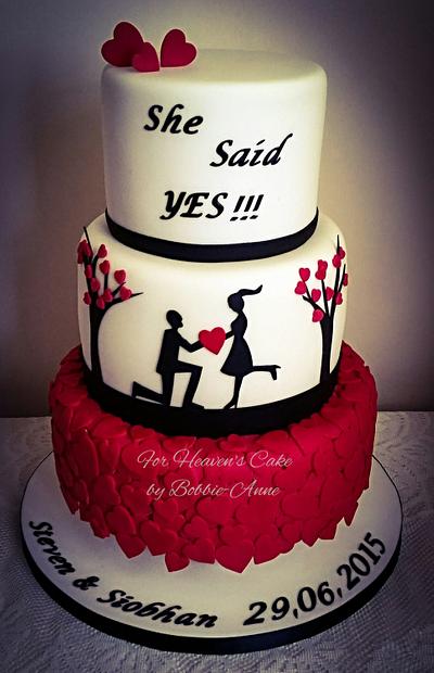 She Said Yes !!! - Cake by Bobbie-Anne Wright (For Heaven's Cake)