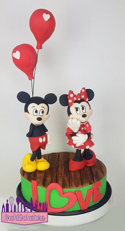 Mickey and Minnie mouse <3  - Cake by Archicaketure_Italia