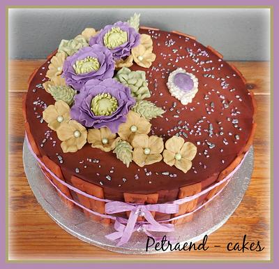 Rustic floral pail - Cake by Petraend