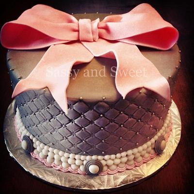 Pink and Grey - Cake by Sassy and Sweet