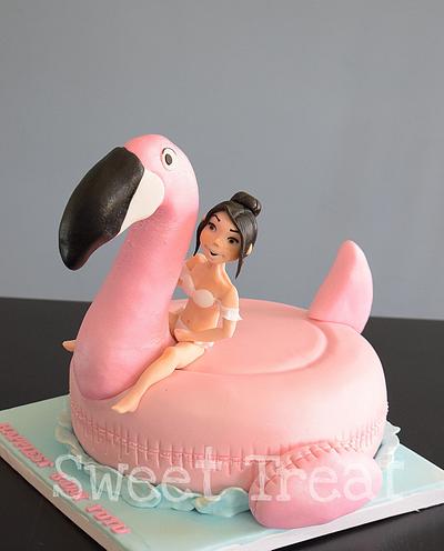  Floating flamingo cake 😍😍😍 - Cake by NSafwat